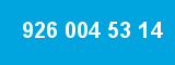 926 004 53 14